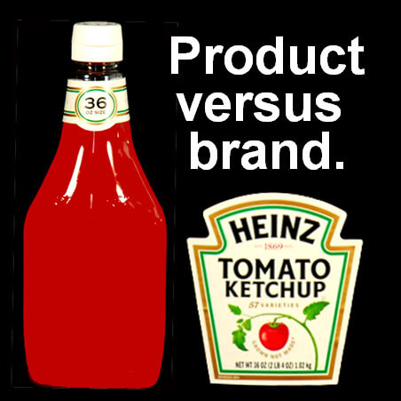 The product versus the brand.